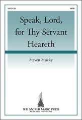 Speak, Lord, for Thy Servant Heareth SATB choral sheet music cover